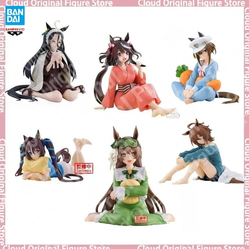 In Stock 100% Original BANPRESTO Umamusume: Pretty Derby Relax Time Anime Character Cheval Grand Vivlos Toy Decoration
