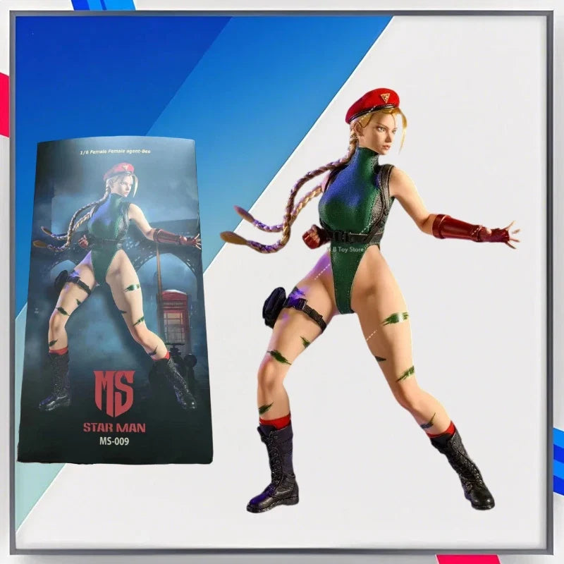 STAR MAN MS-009 1/6 Collectible Muscle Girl Agent Cammy Soldier High Collar Bodysuit Design Movable 12"  Action Figure Toys