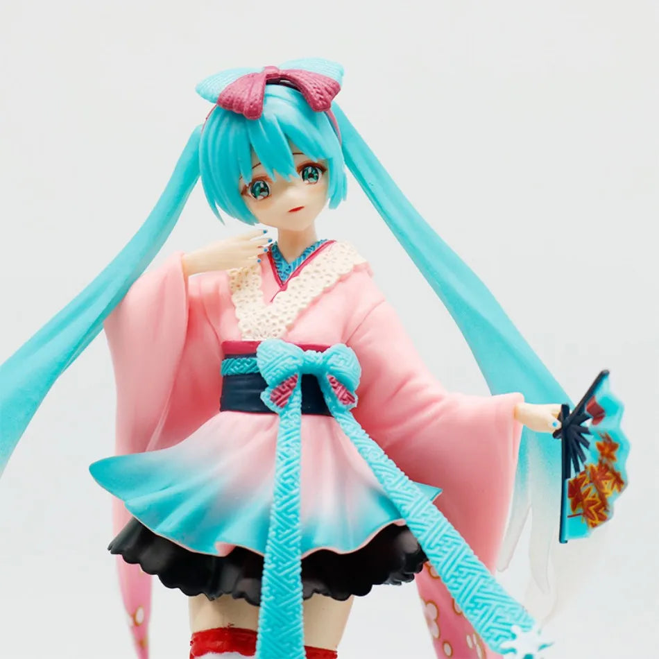 20cm Fashion Hatsune Miku Anime Figure Kimono Hatsune Miku Action Figures Kawaii Girl Figurine PVC Collection Model Toys wholesa