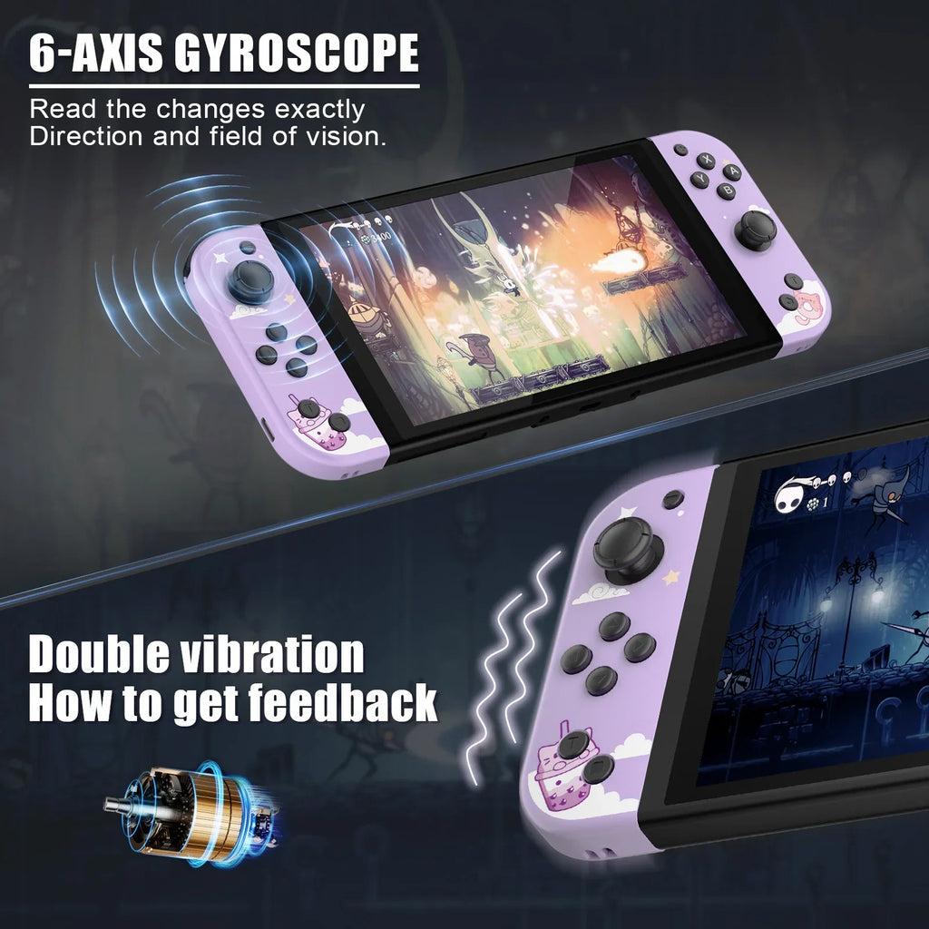 Mini Joypad For Nintendo Switch/Ios/Android/Pc Gamepad For Remote Controller With Wake-Up Function Motion Control/Dual Vibration