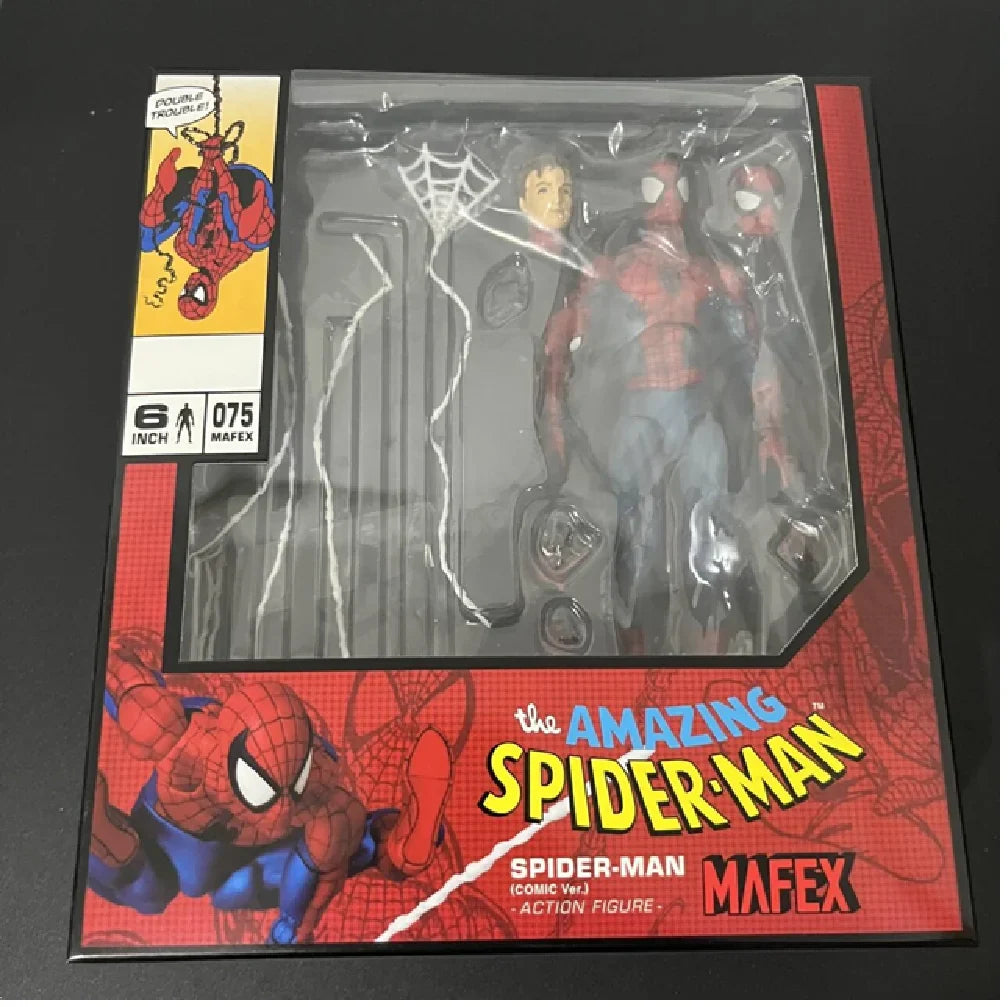 Hot Spider-Man Mafex 185 Action Figure - Ct Toys PVC Statue Collectible Model Anime Character Kids Gift Toy