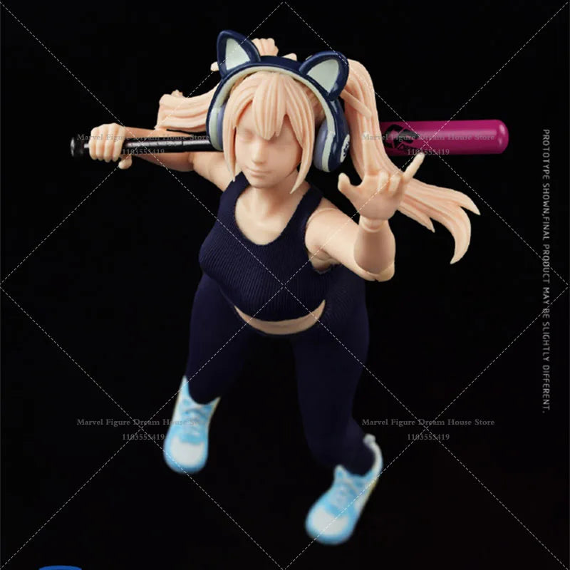 CRAZY FIGURE LT004 1/12 Scale Fashion Model Female Joint Body Flexible Posture Blue Sweatpants Fit 6-inch Action Figure For Gift