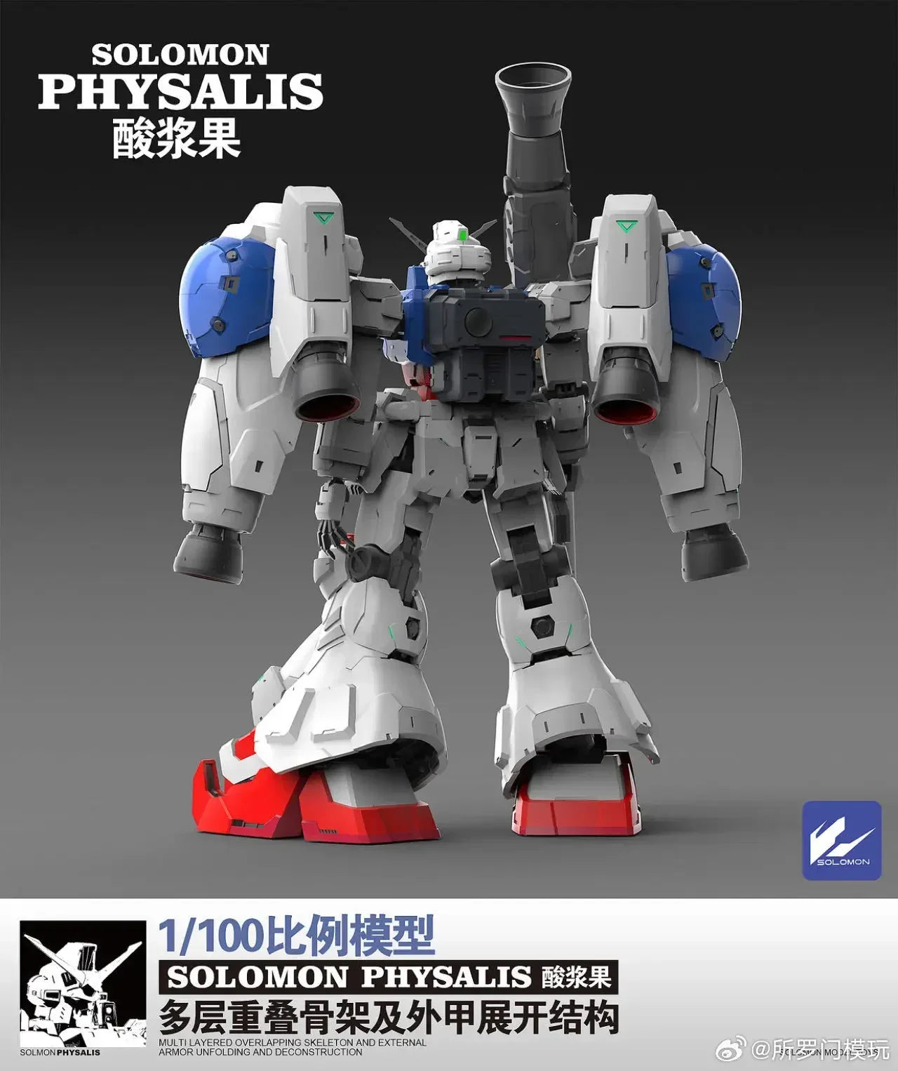 In Stock SOLOMON PHYSALIS MG 1/100 Assembly Model Kit GP02 Sour Berry Multi-layer Skeleton Action Figures Robot Plastic Custom