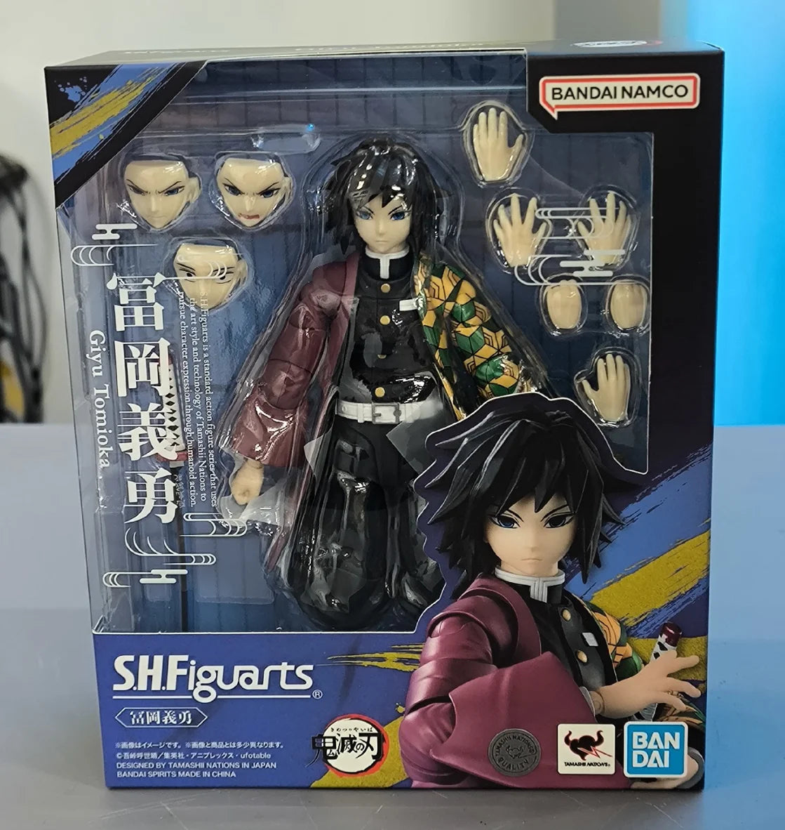 In Stock Original BANDAI SHFiguarts Demon Slayer Giyu Tomioka Figure Action Anime Genuine Model Boxed Toy