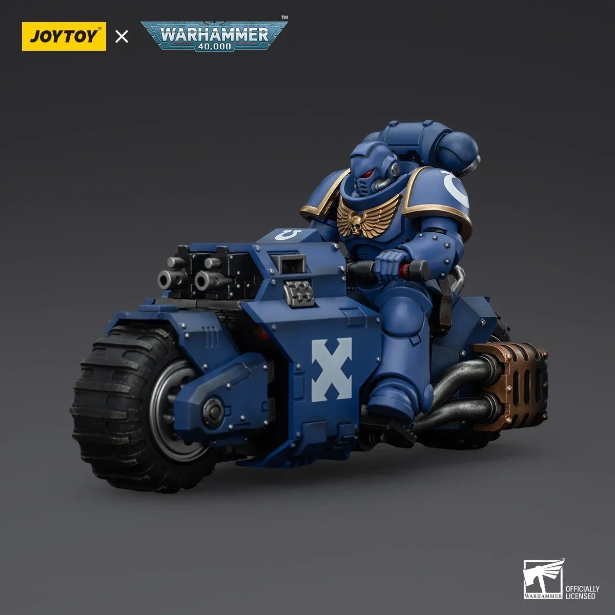 In Stock JOYTOY Warhammer 40K Motorcycle Space Marines Ultramarines Outriders Brother Catonus Action Figure Model Toy Dolls