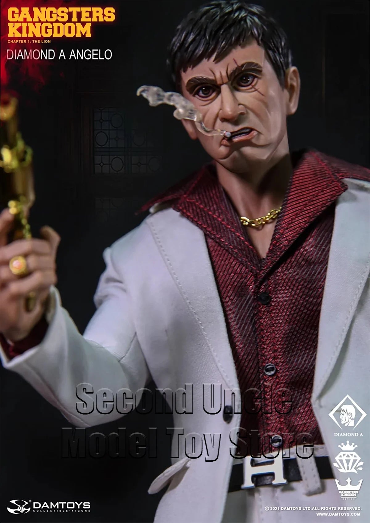 DAMTOYS DAM GK023 1/6 Gangsters Kingdom DIAMOND A ANGELO 12'' Male Soldier Action Figure Full Set Model Toys Gift