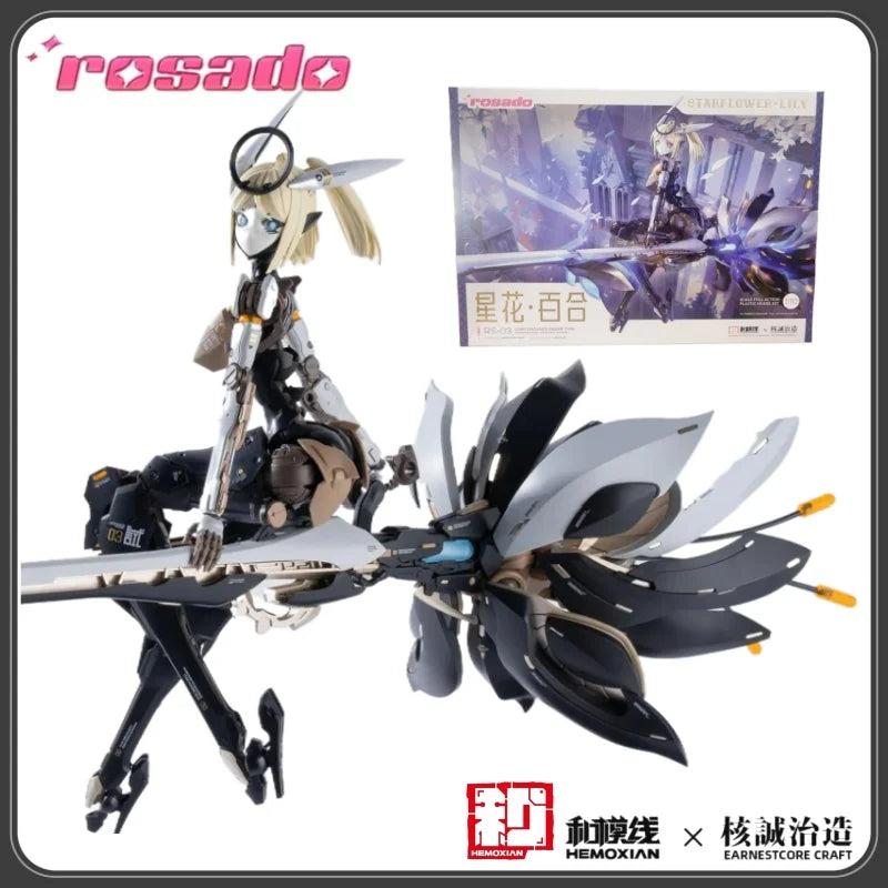 1/10 HEMOXIAN Rosado RS3 Full Action Plastikmodellbausatz Starflower Lily Anime-Sammelfigur Roboter-Mädchen FS
