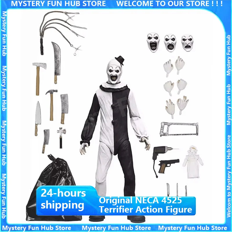 Original NECA 45251 Art The Clown Figure Damien Leone'S Terrifier Action Figure Anime Figurine Collectible Model Doll Toys Gifts