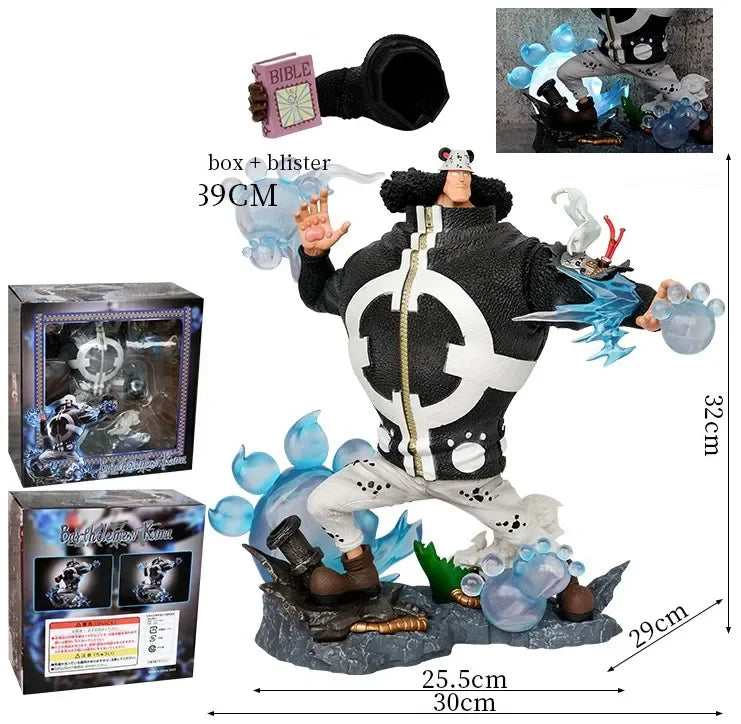 32cm One Piece Anime Figure Bartholemew Kuma Exchangeable Hands Can Emit Light Collection Ornaments Decorat Model Doll Gift Toys