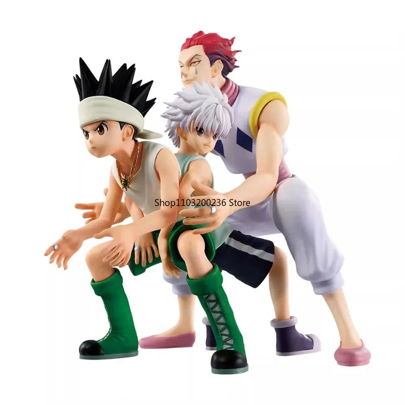 BANDAI Original Ichiban Kuji HUNTER×HUNTER GON&KILLUA&HYSKOA Figure Prize Action Figure Model Hobbies Collectible Ornaments