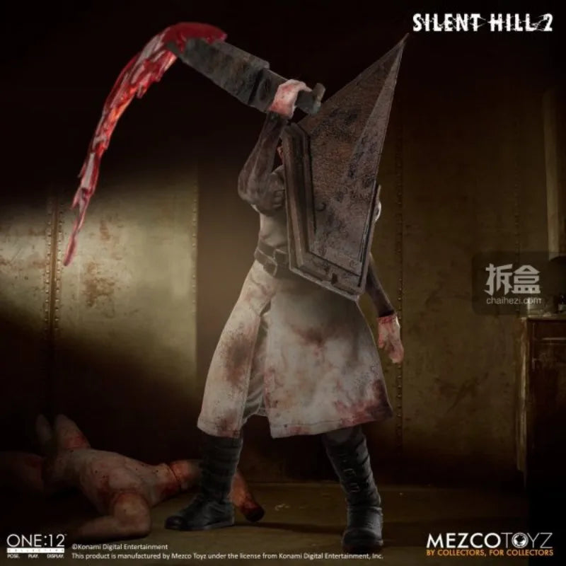 MEZCO TOYZ Original Red Triangle Head Super Big Knife Butcher Horror Game Crazy Toys Action Joint Mobility Figure Model Toys