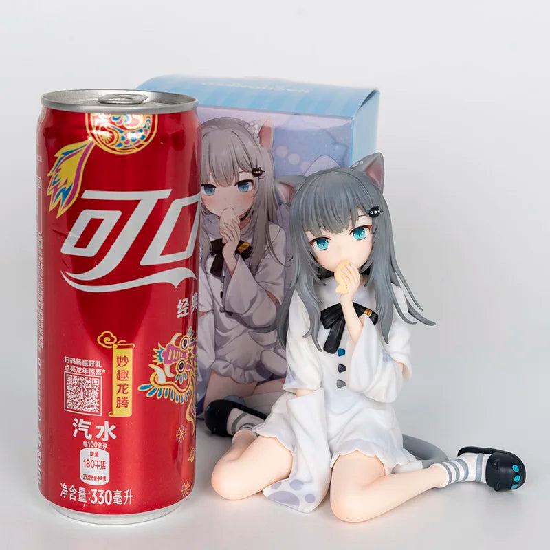 Cute  Eared Anime Girl Nachoneko Sitting Posture Collectible PVC Model Toy for Fans of Anime And Collectible Figurines
