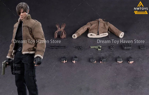 1/12 Scale Male Soldier Leon Special Agent Police Super Flexible Joint Body Model 6Inch Action Figure Collectible