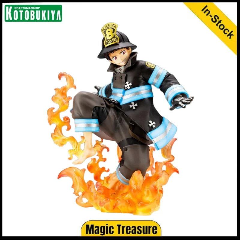 【Auf Lager】Original KOTOBUKIYA ARTFX J Fire Force Shinra Kusakabe Anime Fertigmodell Spielzeug Geschenk