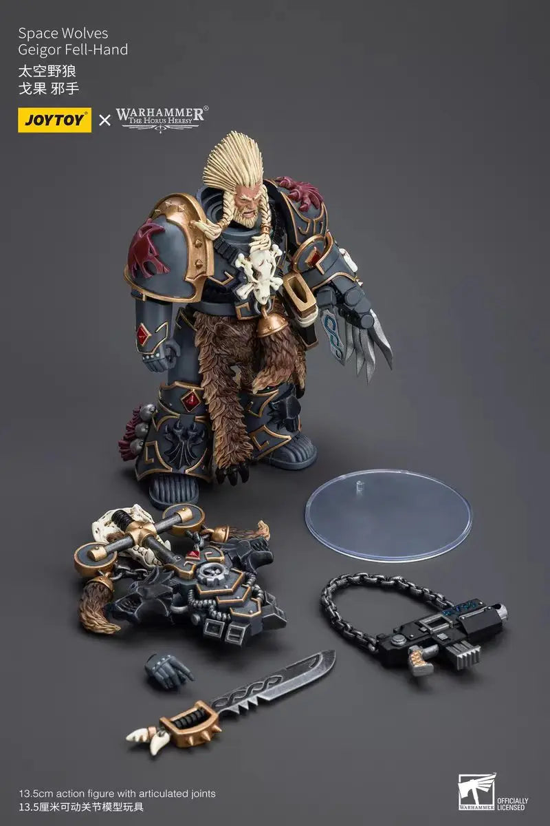 【In Stock 】JOYTOY Warhammer 40K Space Wolves Geigor Fell-Hand 1/18 Action Figures Toys Models