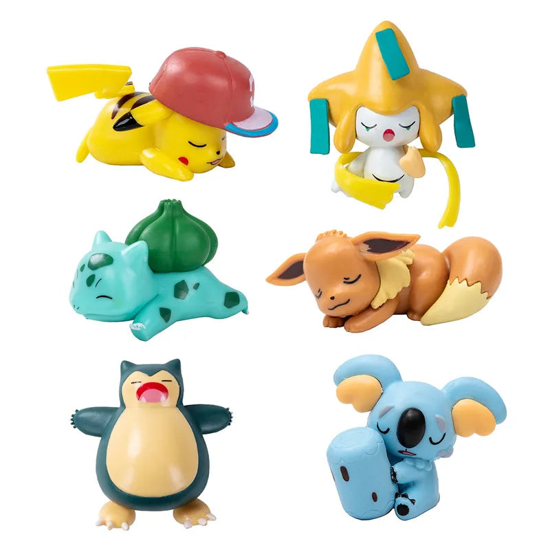 Bulk Buy Lot Pokemon Cartoons Movie Anime Figures Pikachu Snorlax Eevee High Quality Action Pet Model Toy Children Christma Gift