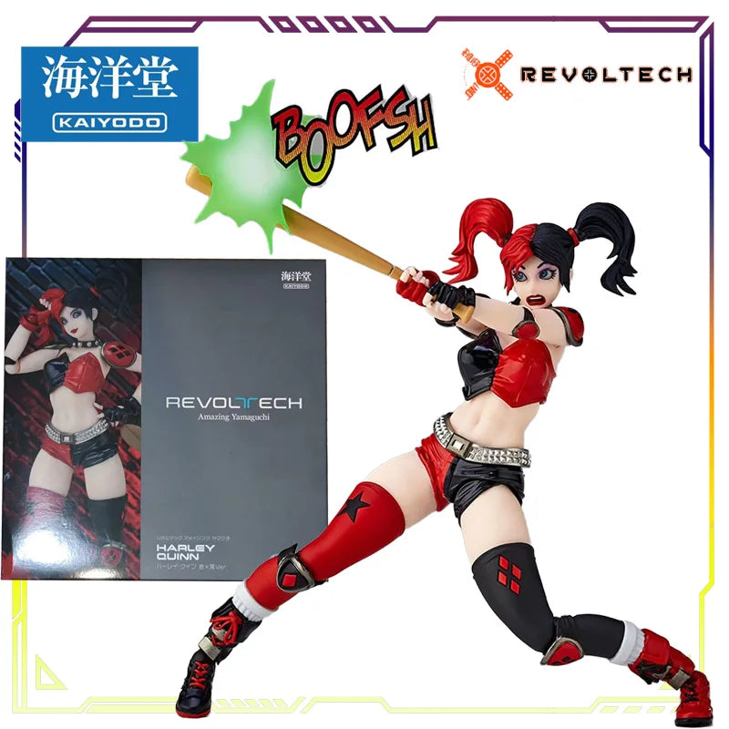 KAIYODO Original REVOLTECH Series No.015 Justice League Harley Quinn Anime Action Figure Model Toys Movable Model Gifts Fo Boys