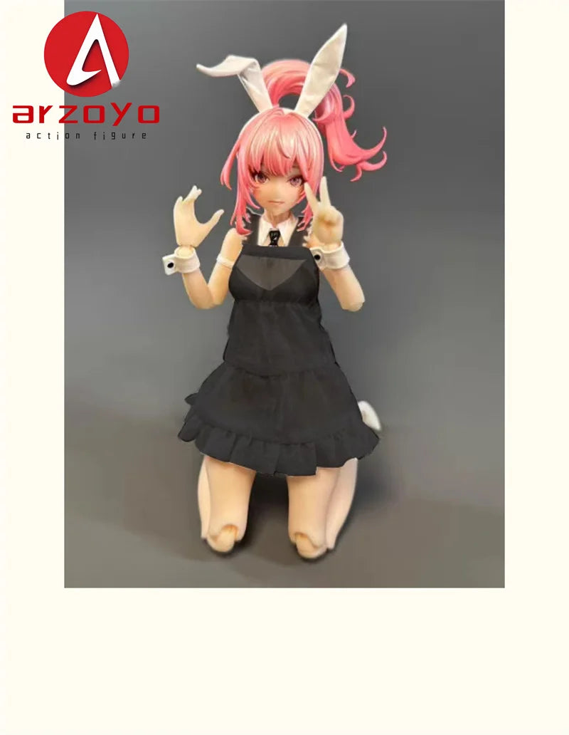 1/12 Scale Female Solider Lace Shoulder Strap Cake Skirt Dress Clothes Model Fit 6'' Ob11 Azone Figma Romankey Action Figure
