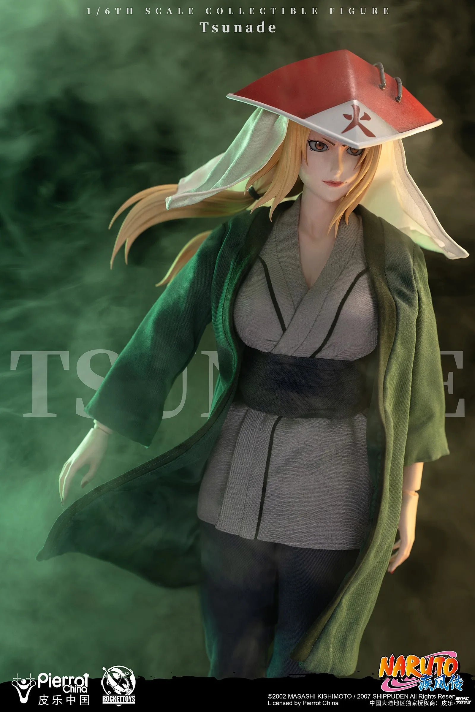 In Stock ROCKET TOYS Godaime Hokage Tsunade ROC-009 Naruto Shippuden Action Figure Anime Model Trendy Toys Desktop Doll