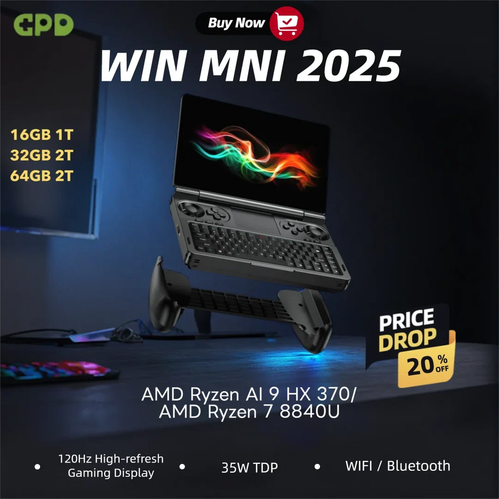 New Arrival! 2025 Original New GPD WIN MINI AMD AI9 HX370/ 8840U Handheld Game Player Konsole 7" Mini Pocket Gaming NoteBook