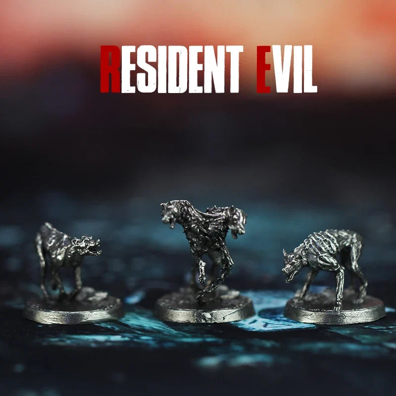 Metal Cupronickel Resident Evil Soldier Model Action Figures Board Game Piece Static State Miniature Ornament Accessories Toys