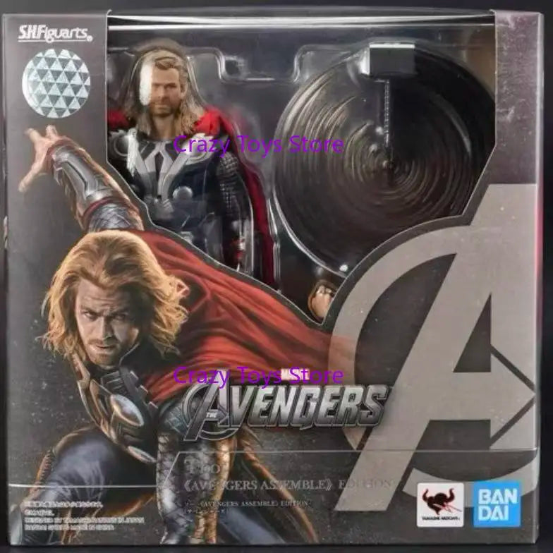 In Stock 100% Original Bandai SHF Avengers Captain America Thor Model Toy Gift Figure Collection