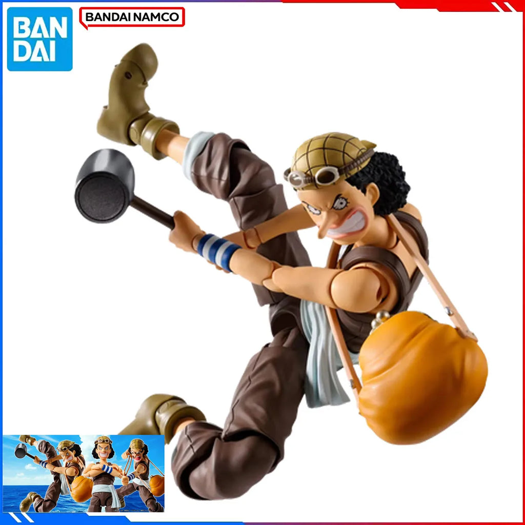 Bandai Genuine One Piece Anime Model Kits Usopp Romance Dawn Toys S.H.Figuarts Action Figure Assembly Model Gift for Boy Girl