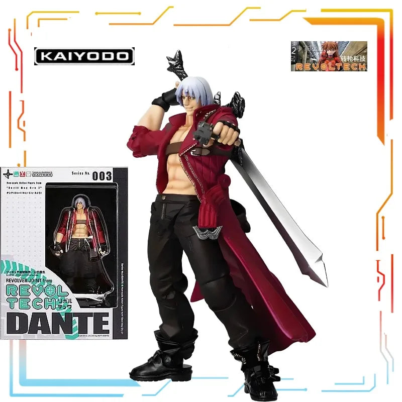 Kaiyodo Original Finished Movable Doll Series Devil Weeps Dante Anime Action Figure Model Toys Model Ornaments Gifts for Boys