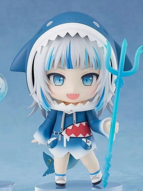 10cm Anime Hololive Gawr Gura 1688 süßes Mädchen Gelenkfigur Modell Spielzeug Weihnachtsgeschenk