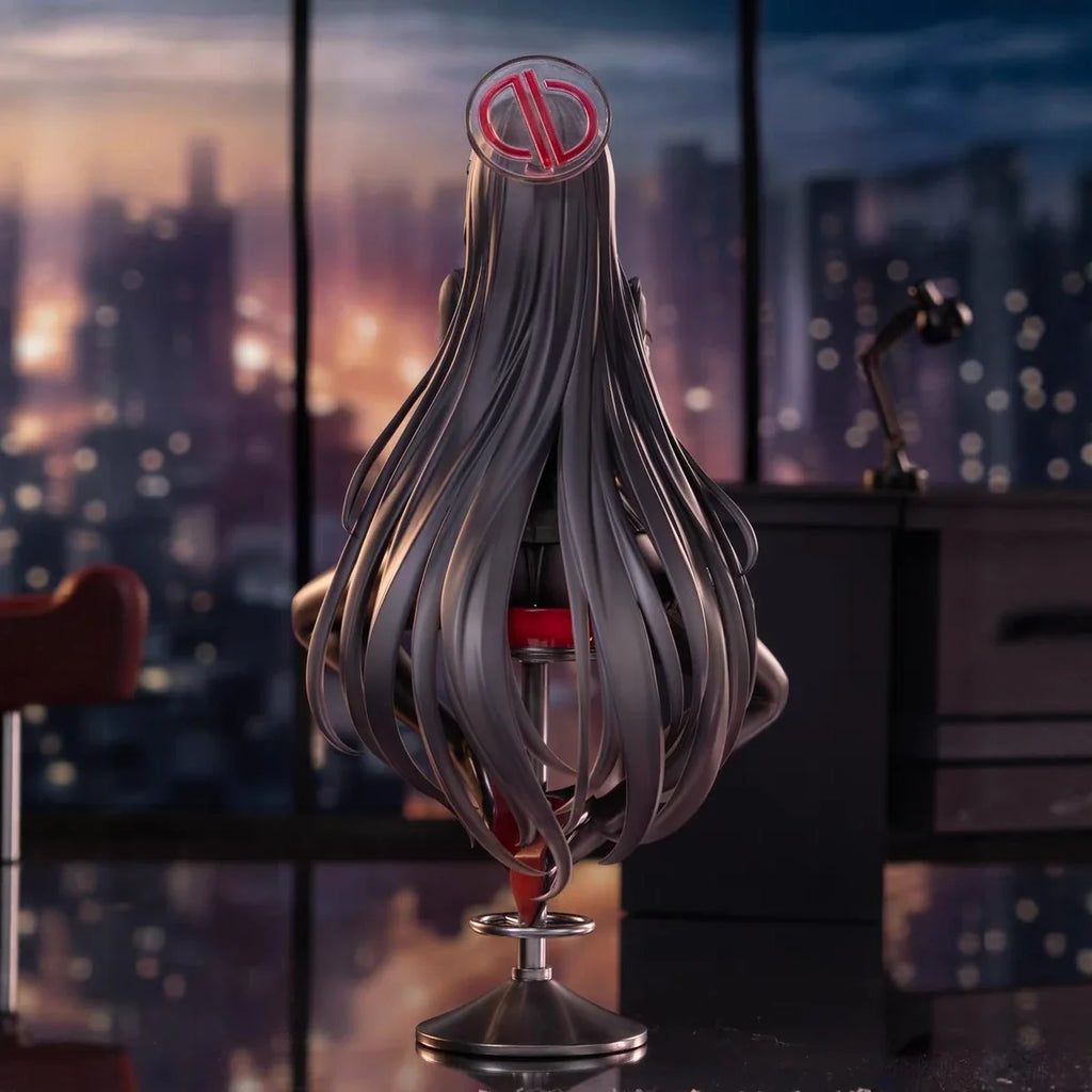 Blue Anime Girl Figure Desktop Decoration Gng PC Case Ornament Constant orm School Girl Collectible Statuette PVC Model