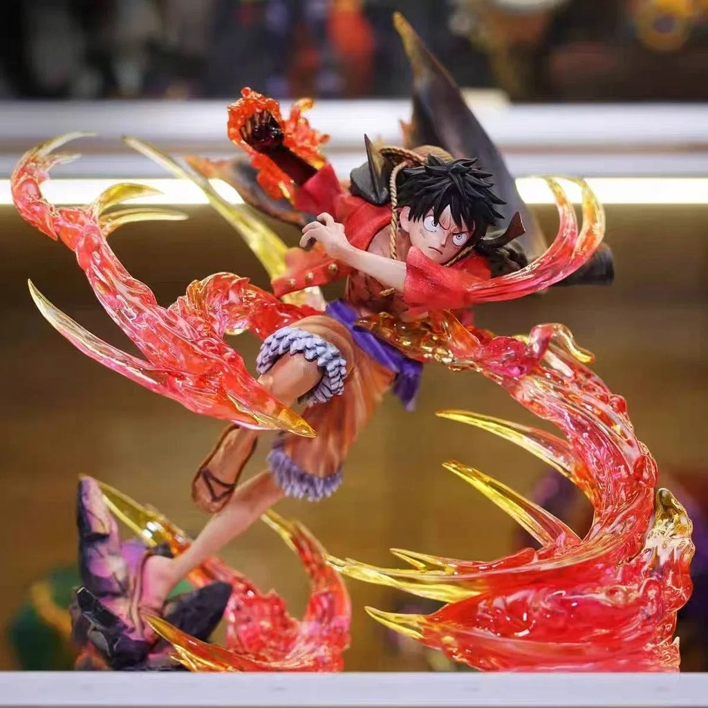 23cm/9in Gear 5 Luffy Original Genuine Anime One Piece Figure Sun God Nika Luffy Statue Action Figure Toy Gifts