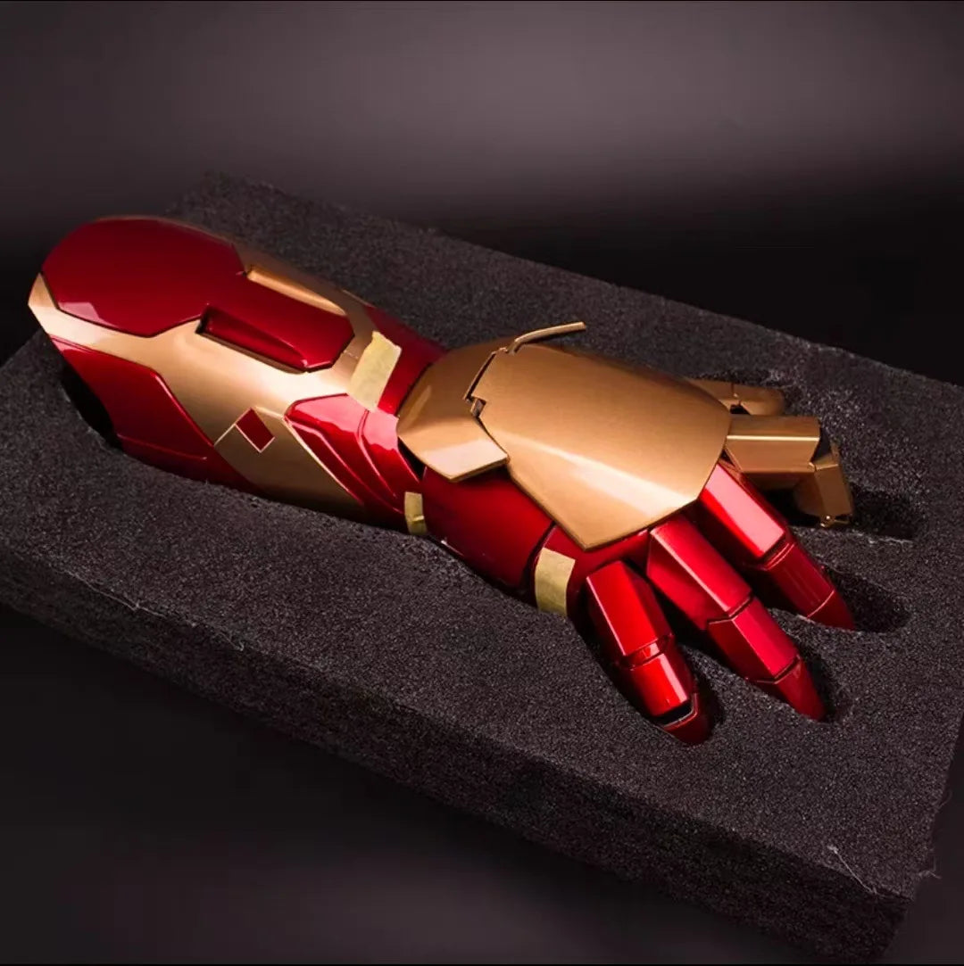 Iron Man Armor Wearable Arms Mk42 Gloves Led Lighting Cosplay Model Toy Left And Right Hands Compatible Decoration Prop Gift