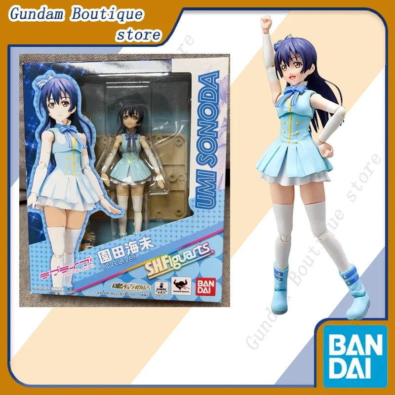Bandai Genuine SHF Sonoda Umi LoveLive Anime Action Figure Collectible Joint Mobility Model Toys Ornament Gift Children Kid Girl