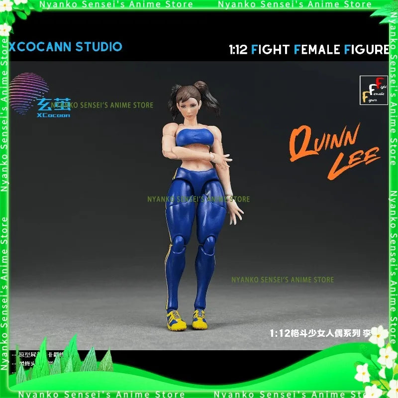 XCOCANN STUDIO Fighting Girl Quinn Lee Li Qinghan 1/12 Action Figure Anime Model Trendy Toys Desktop Doll Collectibles