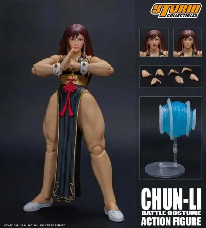 Storm Toys 1/12 Female Soldier CHUN-LI Black Cheongsam 6'' Action Figure Model Toy In Stock For Fans Collection
