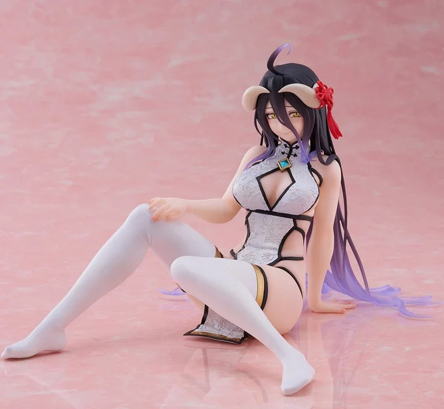 TAiTO Desktop Cute OVERLORD Shalltear Bloodfallen Albedo ~Cheongsam Ver.~ PVC 13CM Anime Action Figures Model Collection Toy