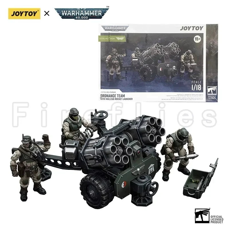 1/18 JOYTOY Action Figure 40K Astra Militarum Bombast Field Gun Malleus Rocket Launcher Anime Model Toy