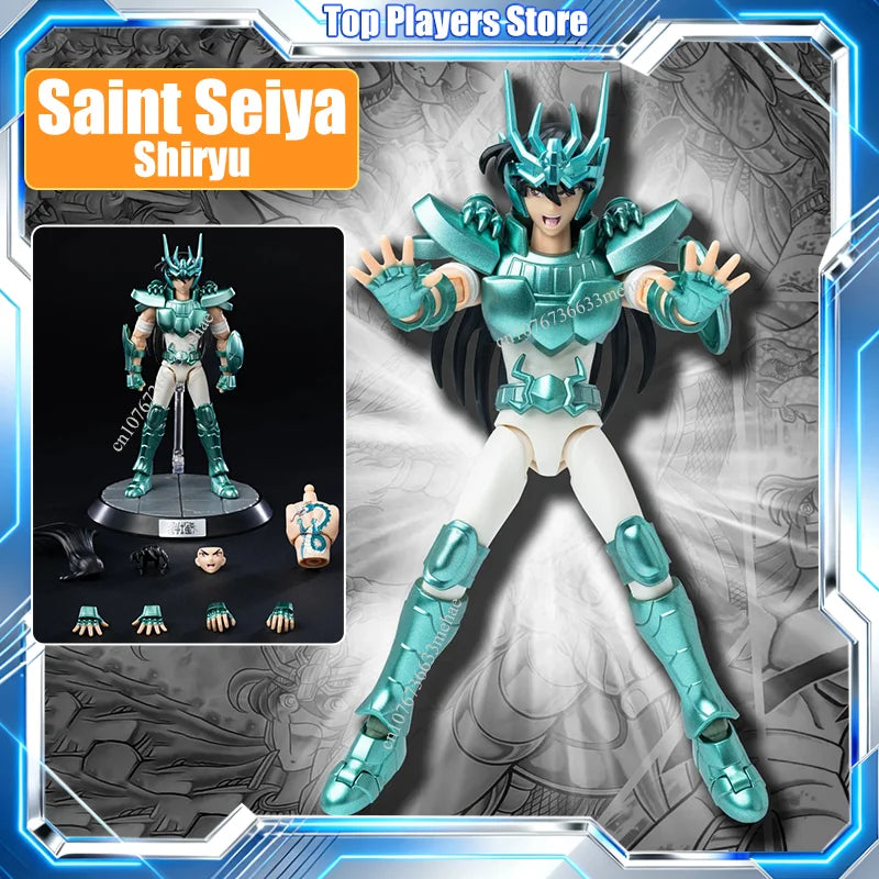 Genuine Saint Seiya Shiryu Action Figure Shura Toy Death Mask Assembly Model Kit Champion Class Doll Gift