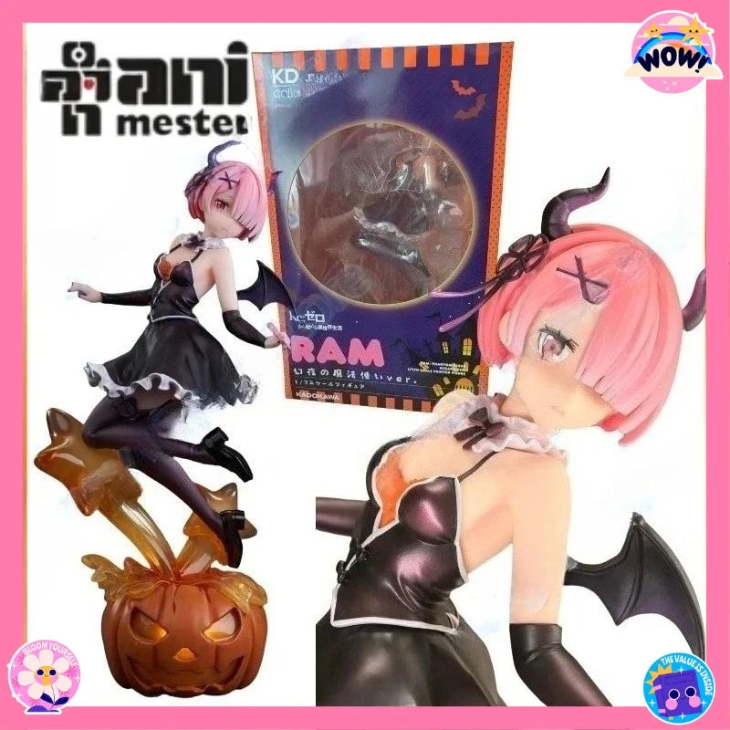 In Stock AniMester 1/7 25cm Re Zero Starting Life in Another World RAM Phantom Night Wizard Ver Action Figure Toy