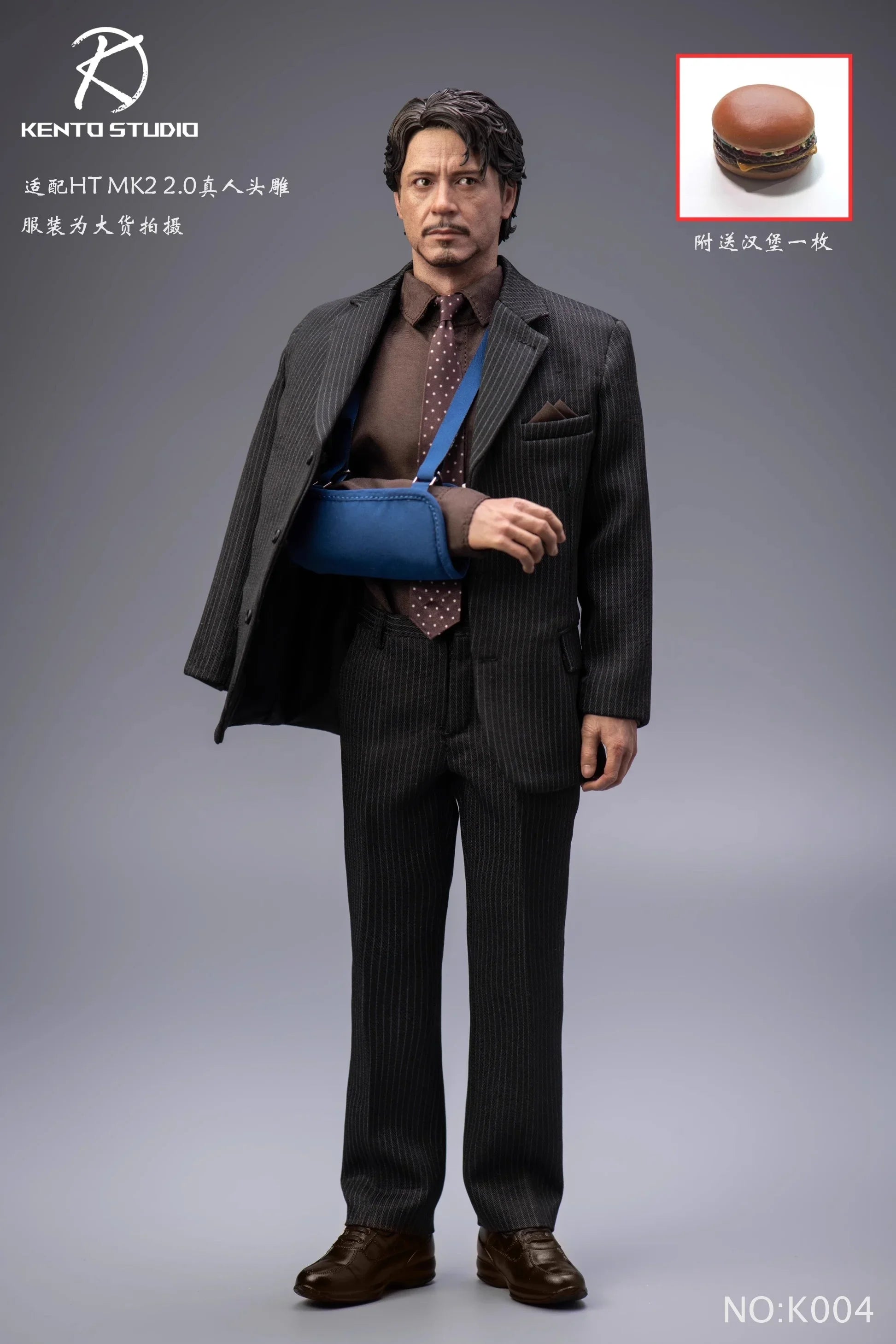 Kento Studio 1/6 k004 Tony Striped Suit Set Model Fit 12inches Figure