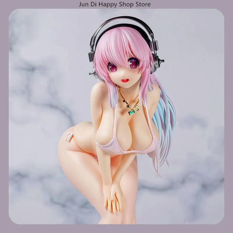 Super Sonico Swimsuit 22cm Anime Girl Figure Statue Desktop Decoration Gift