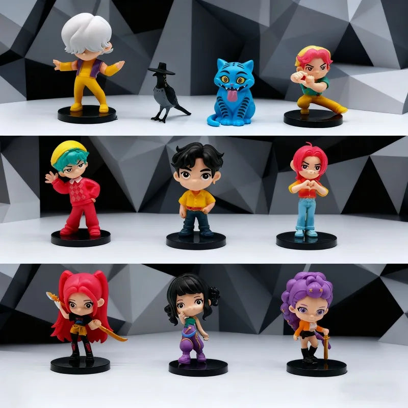 Korean wave animation Q version of the men's and women's group hunting witch figure model tiger crow rumizoe egg ornament