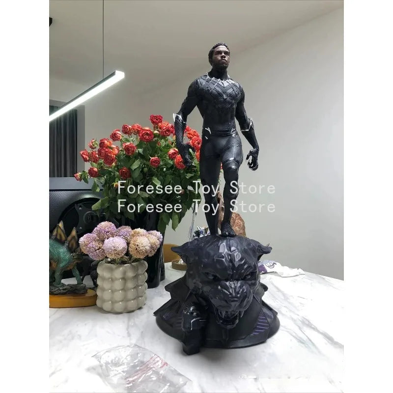 The Avengers 60cm Black Panther Figure Standing Posture Model Resin Material Anime Action Collect Desktop Ornaments Children Toy