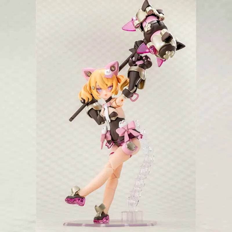 High quality Kotobukiya Original MEGAMI DEVICE PUNI MOFU KURO MAO Anime Action Figure Assembly Model Toys Collectible Model