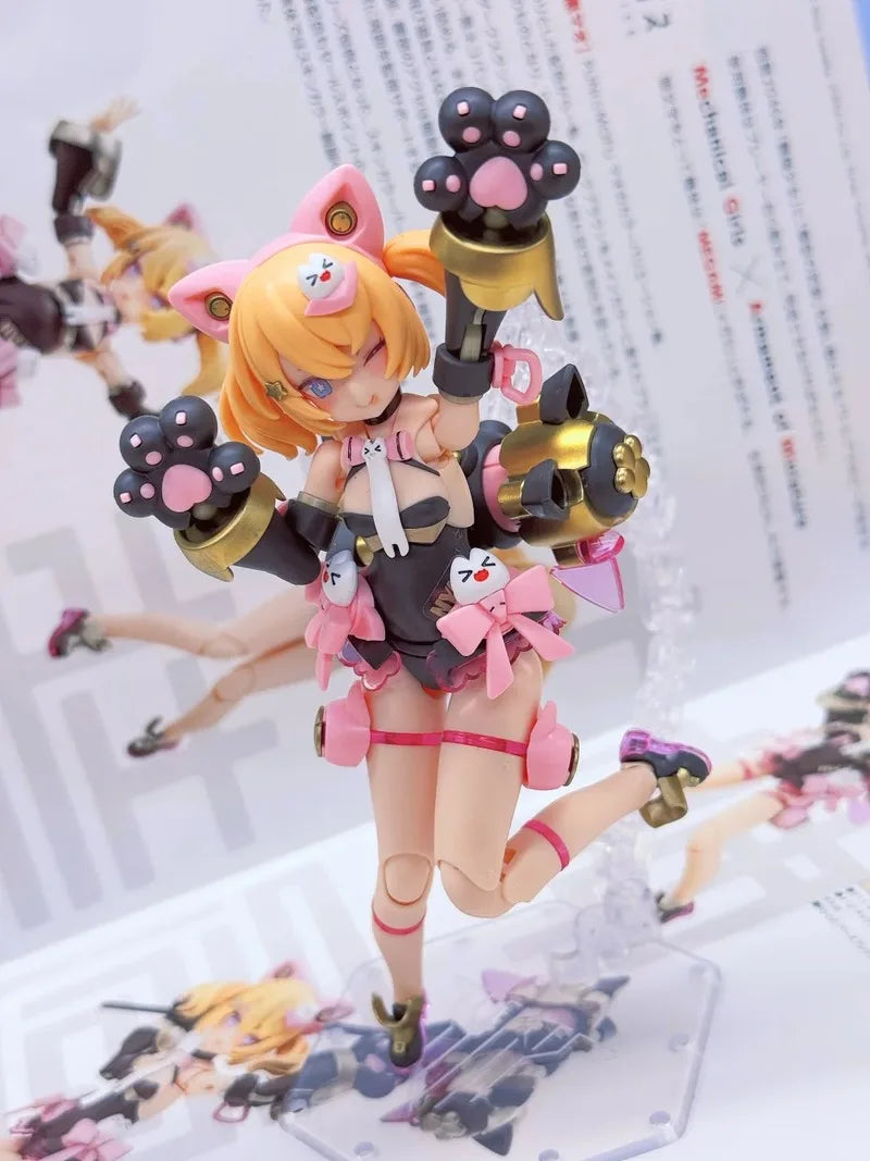 In Stock | Kotobukiya Plastic Model Kit - Megami Device Puni Mofu: Black Cat & Snow Rabbit (Cat & Rabbit Alternative Color Ver.)