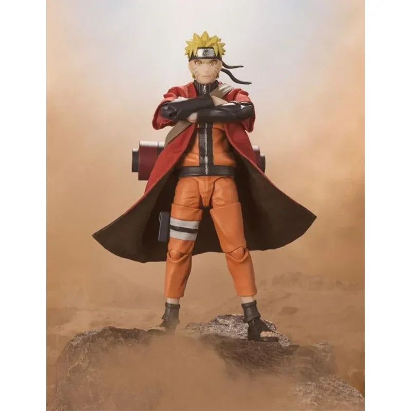 Original Bandai S.H.Figuarts SHF Uzumaki Naruto Sage Mode Savior of Konoha In Stock Anime Action Figures Model Toys