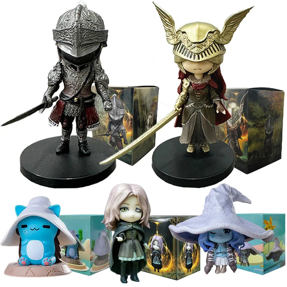 2026 Elden Ring Gaming Q Version Mini Action Figures Set - Ranni Cat Melina Malenia the Half-Wolf Lani Magic Ornaments Dolls