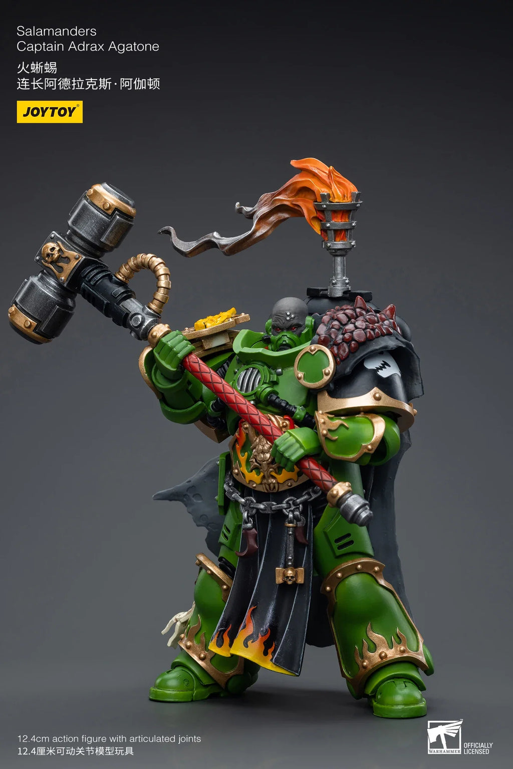 JOYTOY 40K 1/18 Salamanders Captain Adrax Agatone Action Figures Model Gift for Collection