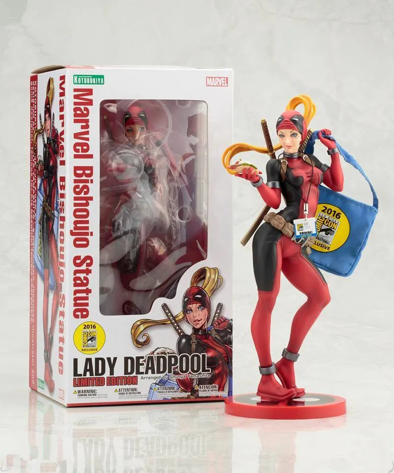 Lady Deadpool 24cm Action Figure X Men Anime Cartoon Bishoujo Statue Model Toy Doll Room Decor Collection Birthday Xmas Gift Kid