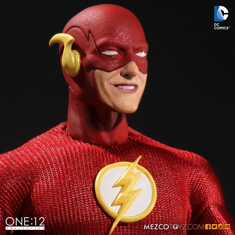 MEZCO TOYZ Original ONE Series The Flash Battle Suit 1/12 Scale Collectible Figure Action Joint Mobility Figure Model Toys